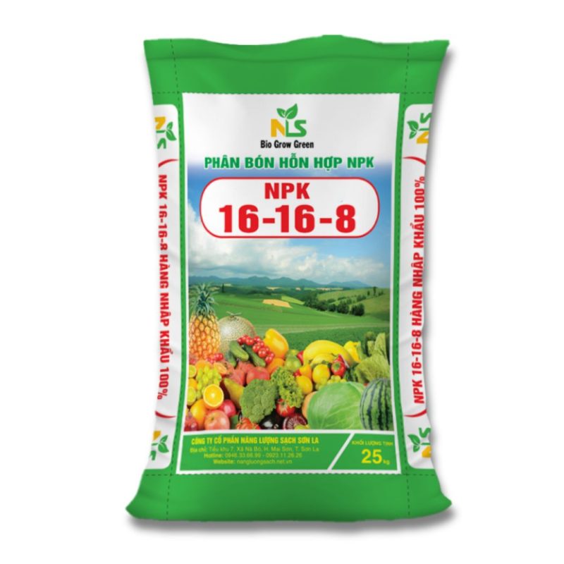 Phân bón NPK 16-16-8 mặt trước