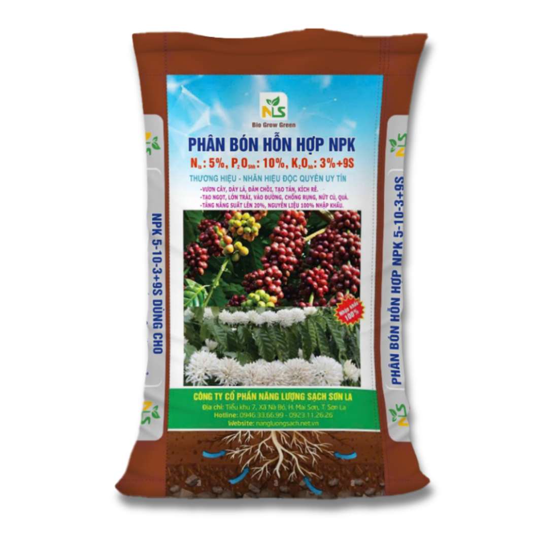 Ngoại quan sản phẩm NPK 5-10-3 + 9S