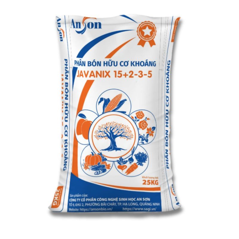 phân bón hữu cơ khoáng JAVANIX 15+2-3-5